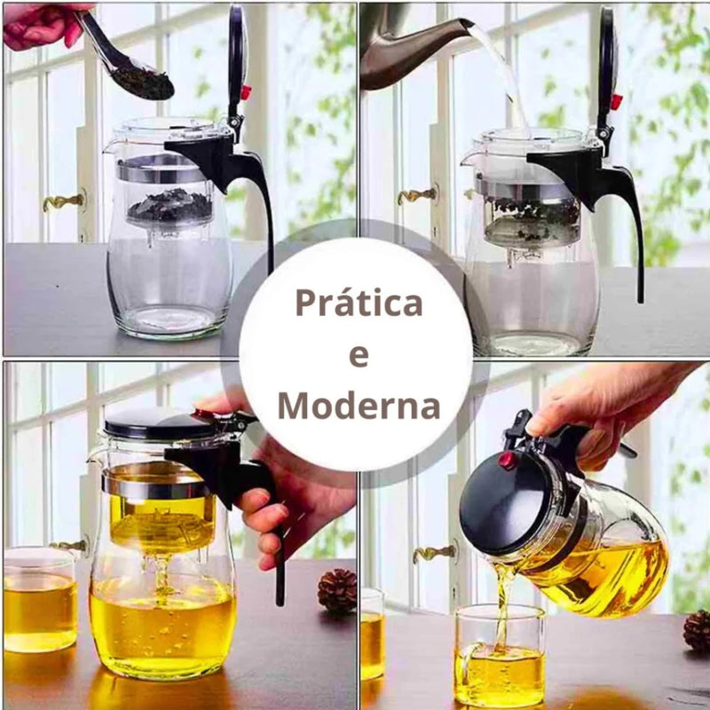 Bule Infusor de Chá - InfusionTea Bule - Elegância e praticidade