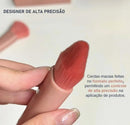 Kit 5 Pincéis de Maquiagem com Espelho – Mini Pincéis para Pó, Olhos, Blush e Sobrancelha