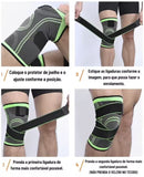 Joelheira de Compressão com Alças Ajustáveis Para Corrida, Treino e Uso Esportivo o Dia Todo