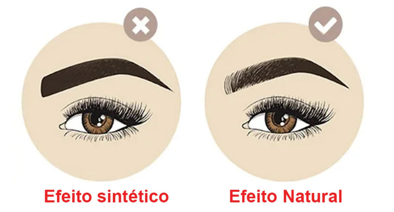 Caneta Fio a Fio de Sobrancelha - à Prova d'Água | Longa Duração com Efeito Natural