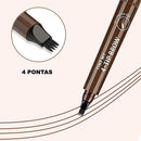 Caneta Fio a Fio de Sobrancelha - à Prova d'Água | Longa Duração com Efeito Natural