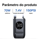 Bomba de Ar Portátil Mini - Elétrica com indicação digital sem fio do pneu
