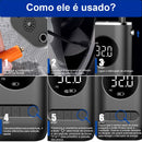 Bomba de Ar Portátil Mini - Elétrica com indicação digital sem fio do pneu