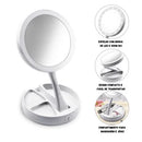 Espelho Com Led De Mesa Para Maquiagem Com Aumento 10x - Doaravel