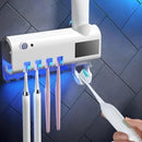 Suporte automático antibacteriano luz UV esterilizador escova de dentes pasta aplicador suporte banheiro