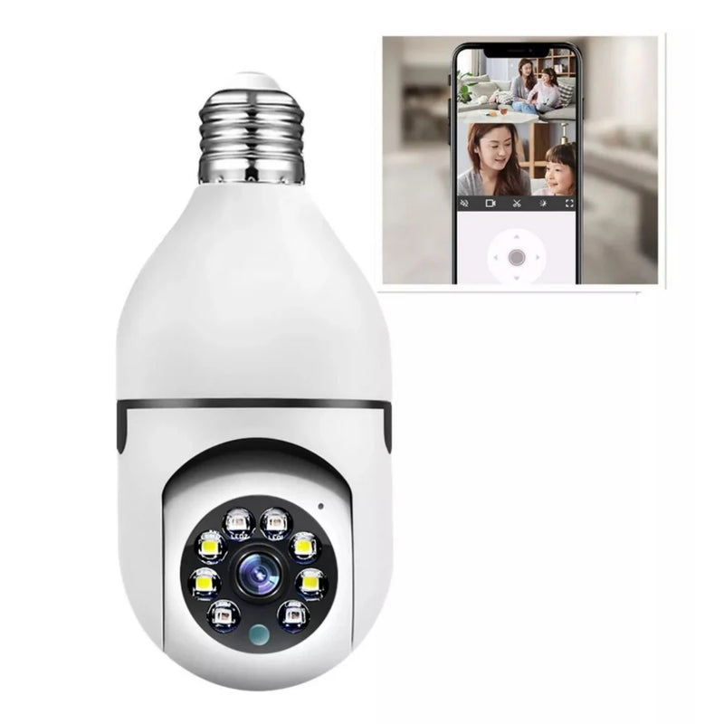 Câmera IP Lâmpada Smart Wi-Fi Full HD com Visão Noturna
