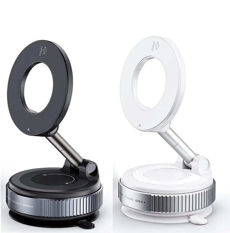 FixCell - Suporte magnético ultra resistente para celular, design dobrável e giratório em 360° com ventosa a vácuo