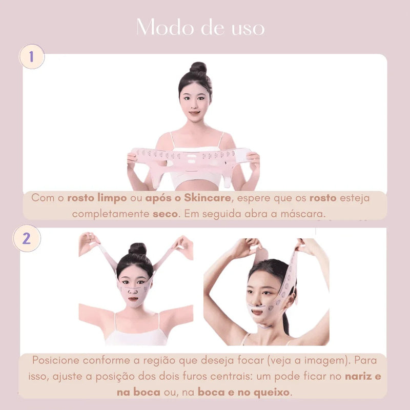 A FaceLift Pro - Máscara de contorno facial - Modela o Rosto, Suaviza Rugas e Papada.