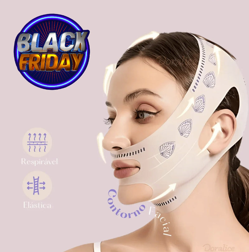 A FaceLift Pro - Máscara de contorno facial - Modela o Rosto, Suaviza Rugas e Papada.