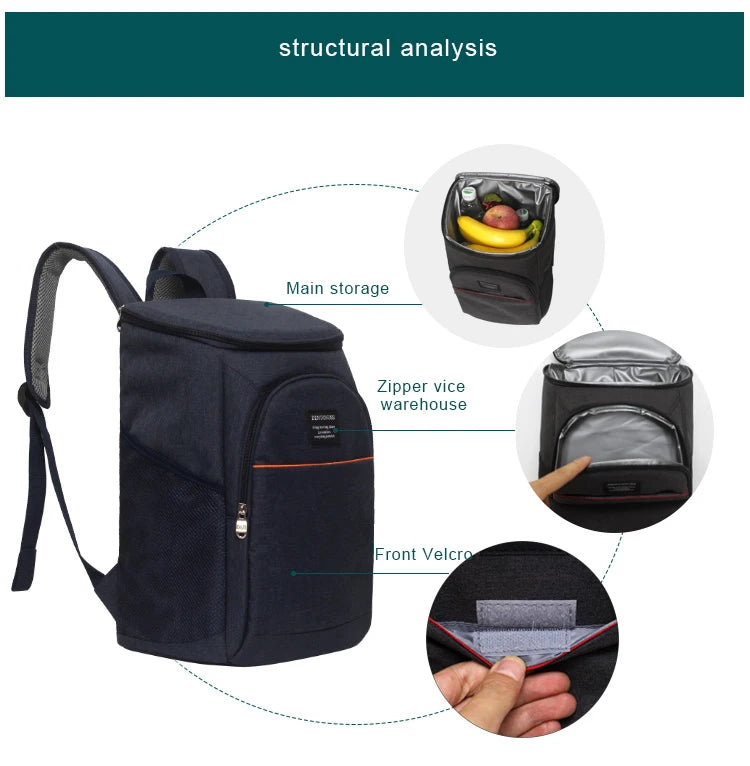 Mochila Térmica à Prova d'Água com Abridor de Garrafas