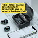 Fones de Ouvido Bluetooth M10 com Microfone, Caixa Carregadora, Fones Sem Fio com Tela de LED.