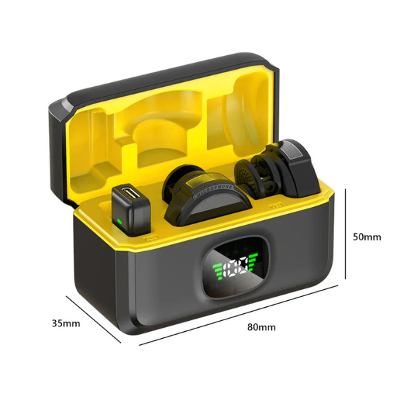 AirMic Pro - Microfone de Lapela Sem Fio