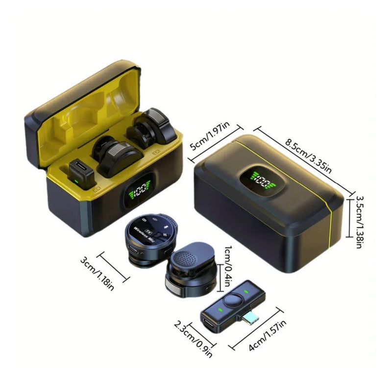 AirMic Pro - Microfone de Lapela Sem Fio