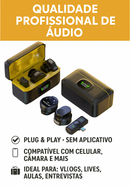 AirMic Pro - Microfone de Lapela Sem Fio