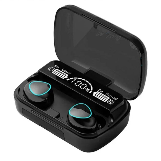 Fones de Ouvido Bluetooth M10 com Microfone, Caixa Carregadora, Fones Sem Fio com Tela de LED.