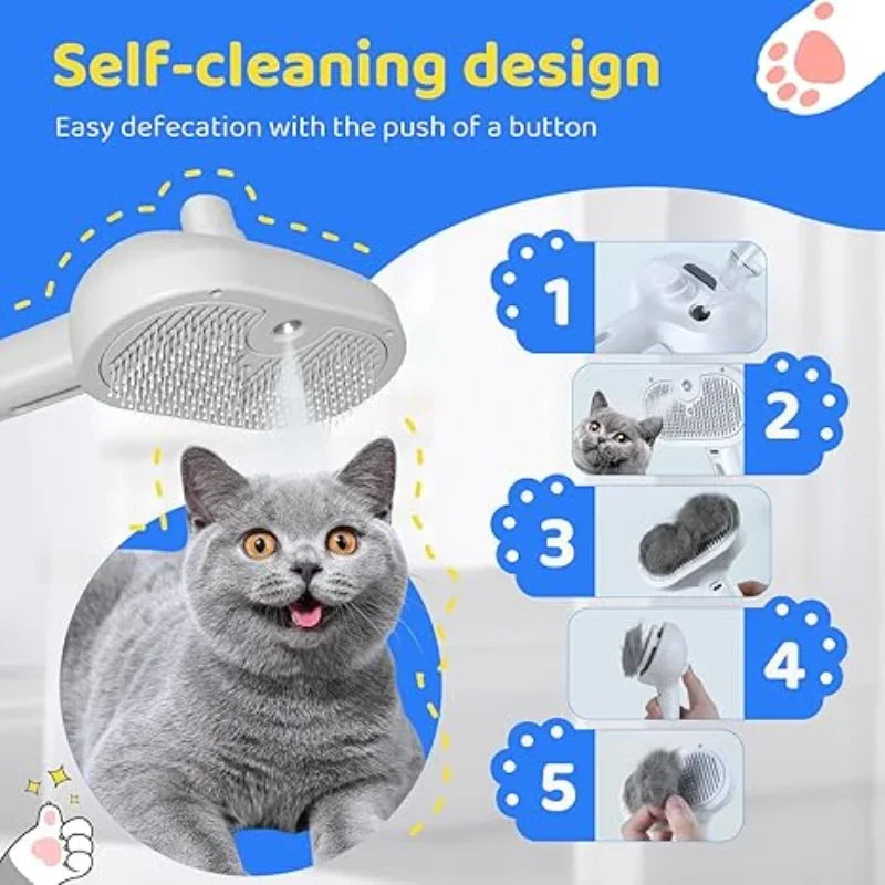 PetClean 3 em 1 - Escova Elétrica que Limpa, Massageia e Remove pelos - Anti-emaranhamento