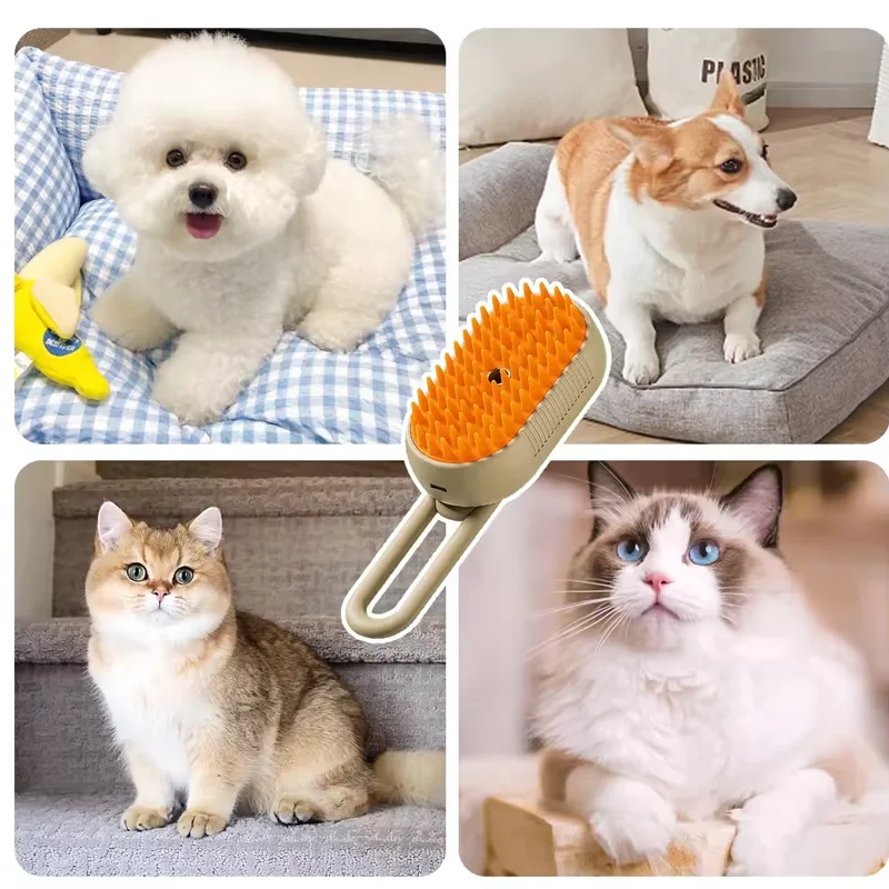 PetClean 3 em 1 - Escova Elétrica que Limpa, Massageia e Remove pelos - Anti-emaranhamento