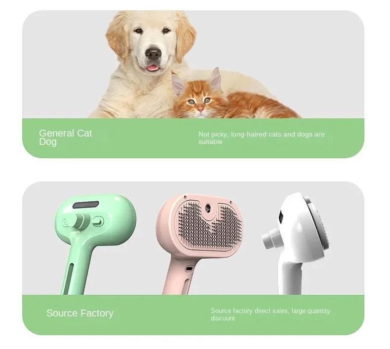 PetClean 3 em 1 - Escova Elétrica que Limpa, Massageia e Remove pelos - Anti-emaranhamento