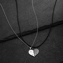 Colar de aço inoxidável - Coração quebra-cabeça