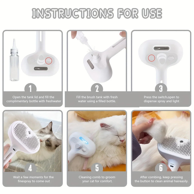 PetClean 3 em 1 - Escova Elétrica que Limpa, Massageia e Remove pelos - Anti-emaranhamento