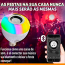 Lampada de Luz Led Rgb Bluetooth Música Caixa Som Festa Musica