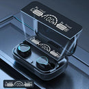 Fones de Ouvido Bluetooth M10 com Microfone, Caixa Carregadora, Fones Sem Fio com Tela de LED.