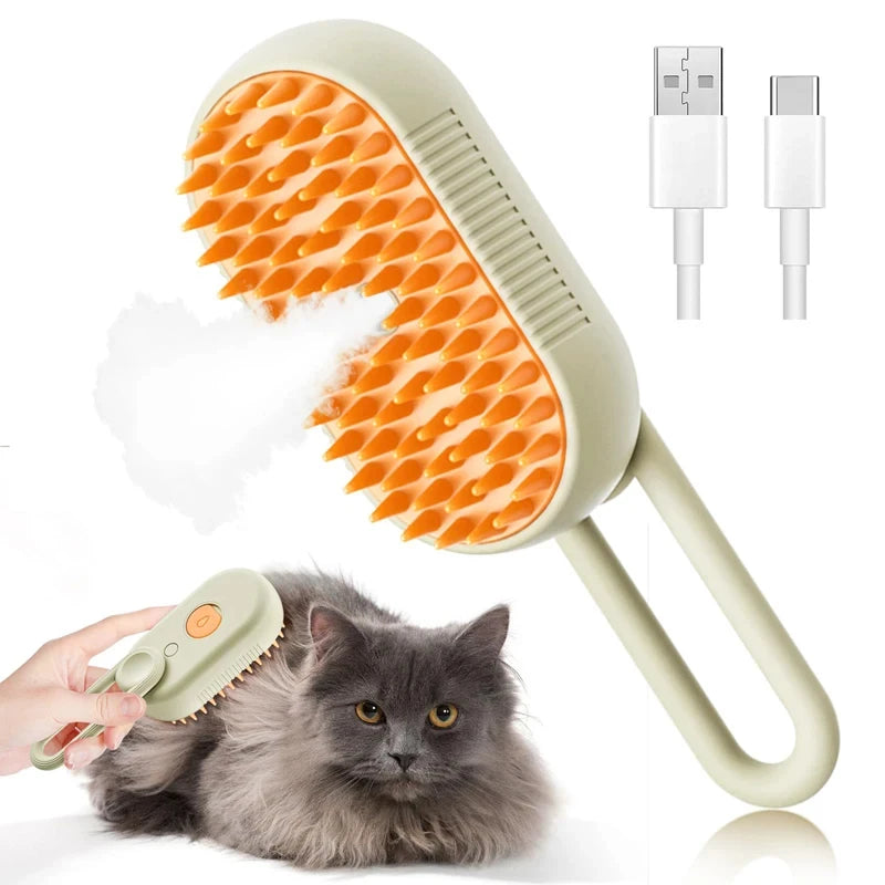 PetClean 3 em 1 - Escova Elétrica que Limpa, Massageia e Remove pelos - Anti-emaranhamento