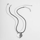 Colar de aço inoxidável - Coração quebra-cabeça