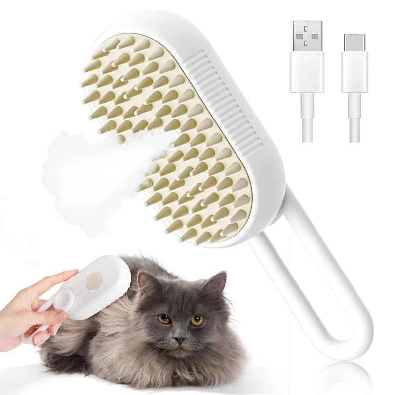 PetClean 3 em 1 - Escova Elétrica que Limpa, Massageia e Remove pelos - Anti-emaranhamento