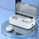 Fone de Ouvido Bluetooth M10 com Microfone, Caixa Carregadora, Fones Sem Fio com Tela de LED.