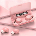 Fone de Ouvido Bluetooth M10 com Microfone, Caixa Carregadora, Fones Sem Fio com Tela de LED.