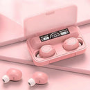 Fone de Ouvido Bluetooth M10 com Microfone, Caixa Carregadora, Fones Sem Fio com Tela de LED.